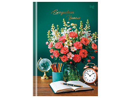 Ежегодник учителя BG Td5_68385 "Яркие цветы", А5 152л. глянцевая ламинация, тиснение фольгой