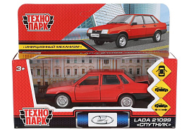 Машина металлическая 21099-12MAT-RD ВАЗ-21099 "СПУТНИК" 12 см, двери, багаж, инерц, красный, кор.