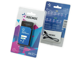Зарядное устройство Космос КОС901USB (2х) AA/ AAA NI-MH 1800mA, питание от USB