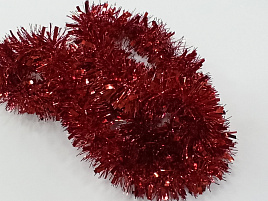 Мишура №9/H25 Красная широкая