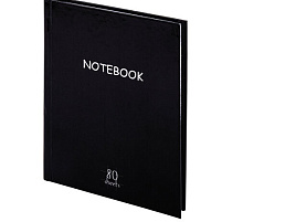 Блокнот 80л. STAFF 114435 "Black", А6, клетка