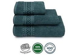 Полотенце 70*130 Донецк Пируэт 18-5308 Темно-зеленый 7441