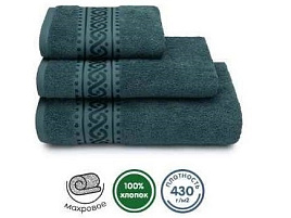 Полотенце 70*130 Донецк Пируэт 18-5308 Темно-зеленый 7441