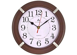 Часы настенные Atlantis 24*25 TLD-6049 коричневые