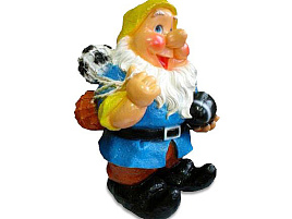 Фигурка садовая Гном с мячами 2С42 36*25см