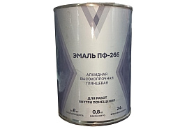 Эмаль ПФ-266 красно-коричневая 0,8кг V