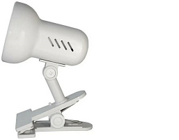 Лампа настольная офисная H-035 Camelion белый, прищепка 0979