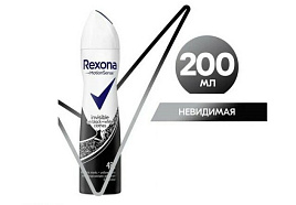 Дезодорант Rexona  200мл Невид.на черн.и белом ж.аэр(Unilever)2208