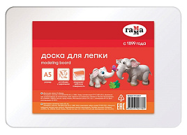 Доска для работы с пластилином Гамма 10122029 А5, пластик, белый