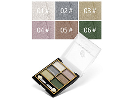Тени для век 6 цветов Farres 1104-6 перламутровые