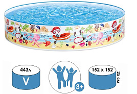 Надувной бассейн И56451 жесткий 152*25