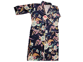 Белье халат жен. №15 велюр цветок 60р-р