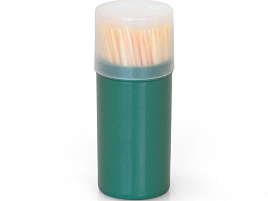 Зубочистки 80шт.бамбук плаcтиковая баночка