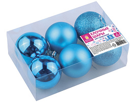 Набор шаров 6см 590871 бирюзовый 6шт