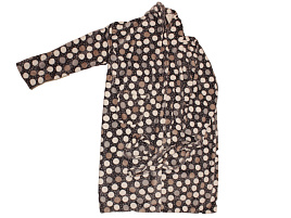 Белье халат жен. №41 плюш горох (12) 58р-р