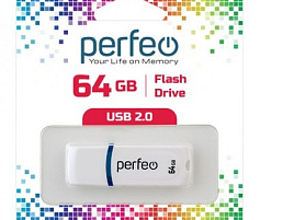 Флеш-драйв Perfeo USB 64Gb C09 белый
