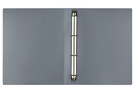 Папка 4 кольца СТАММ ММ-30656 А4, 25мм, 500мкм, пластик, серая