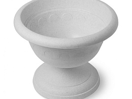 Вазон 5,3л Колывань С146М низкий мрамор с/п