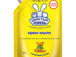 Мыло жидкое Ушастый Нянь с Оливк.маслом и Алоэ 500мл. мягк.уп.5374/12537