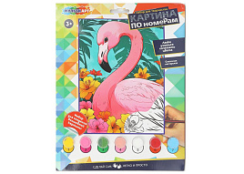 Картина для раскрашивания CANV17X23-122128 Фламинго, по номерам