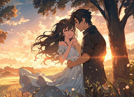 Картина для раскрашивания X-4577 40*50 Объятия под деревом