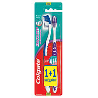Зубная щетка Colgate Массажер 1+1 средняя(С/Р)3405