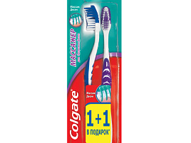 Зубная щетка Colgate Массажер 1+1 средняя(С/Р)3405