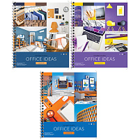 Тетрадь 80л. на спирали  Т80спк_26763 "Офис. Сolorful ideas"