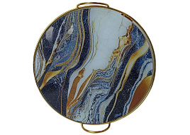 Поднос стеклянный круглый 125-677 29,7см