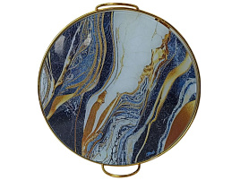 Поднос стеклянный круглый 125-677 29,7см