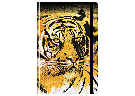 Ежедневник А5 BG Ен5_7БЦ128_лм_р 12385 "Golden tiger", матовая ламинация, на резинке