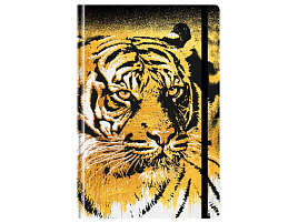 Ежедневник А5 BG Ен5_7БЦ128_лм_р 12385 "Golden tiger", матовая ламинация, на резинке