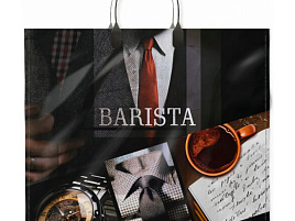 Пакет петля с пласт.ручкой 34*37 Бариста