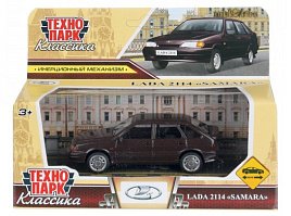 Машина металлическая 2114-11-PRP LADA lada 2114 длина 10,5 см, инерц, бордовый перламутр, кор.