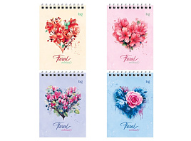 Блокнот 40л. BG Б6гр40 58703 "Floral notebook" А6 на гребне