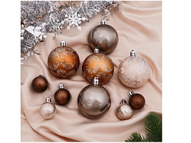 Набор шаров 6см 2,5см 9510371 Каникулы, нежное ассорти 21шт