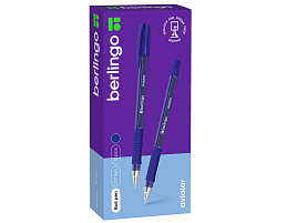 Ручка Berlingo 07510 "Aviator" синяя, 0,7мм, грип