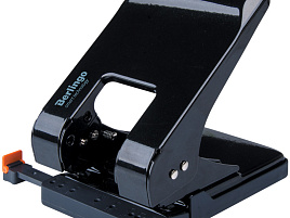 Дырокол Berlingo DDm_45301 "Smart Technology" 45л., металл., энергосбер., с фиксатором, черный, с линейкой