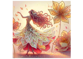 Алмазная мозаика 30*30 НД-5352 Рыжая принцесса