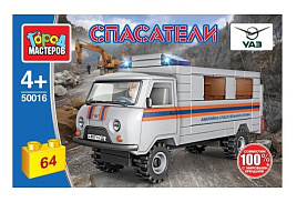 Конструктор Брик SB-50016 uaz-3909 аварийно-спасательная СЛУЖБА  64 дет.