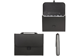 Портфель пласт. STAFF 221206 А4, 7 отделений, с окантовкой, индексные ярлыки, черный