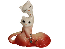 Статуэтка 504 Кошки пара (керамика)