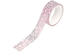 Скотч декоративный MESHU MS_36869 "Pink elegance", 1,5см*3м