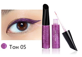 Подводка для глаз Farres фиолетовый с блестками тонкая кисточка 8011-05 5320