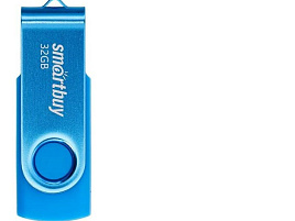 Флеш-драйв Smart Buy 32Gb SB032GB2TWB Twist Blue голубой 4314