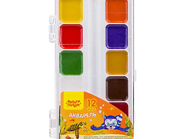 Краски 12цв. Мульти-Пульти АП_10705 Енот в Красном море п/к б/к