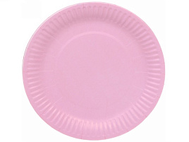 Тарелка бумажная 18см 863-173 Розовая (10шт)