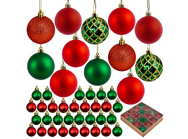 Набор шаров 3/6см FG250327353C красно/зеленый 44шт