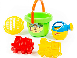 Песочный набор №232 4429 Ведро,ситечко,формочки,лейка