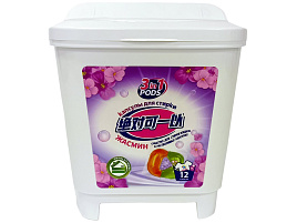 Стиральный порошок Капсулы Absolut Home 12шт*10гр 3в1 Жасмин 0031